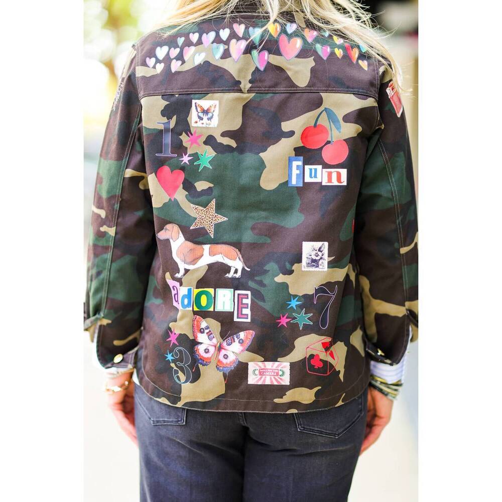 NEW VILAGALLO olivia camo jacket in green - Picture 6 of 7